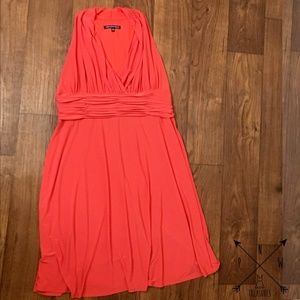 Plus Size Beautiful Tangerine Sleeveless Dress